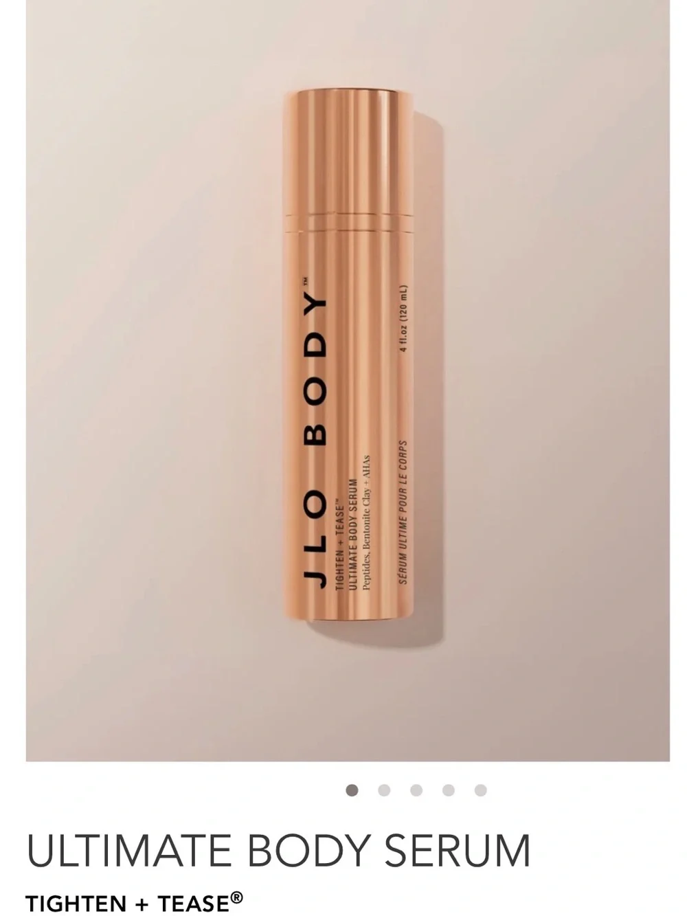 JLO Body Ultimate Body Serum — Rose Gold Body Oil